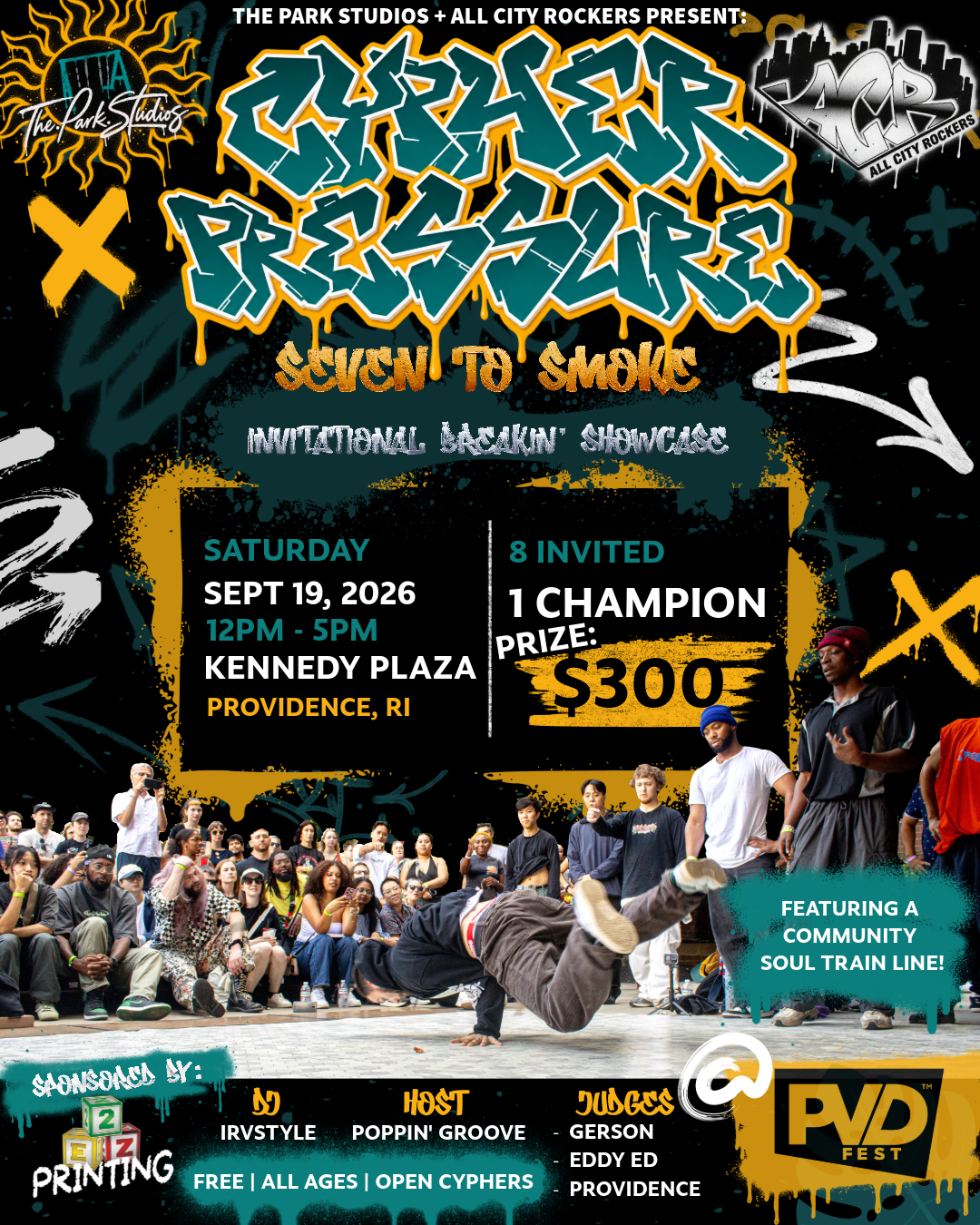 Cypher Pressure at PVDFest event flyer
