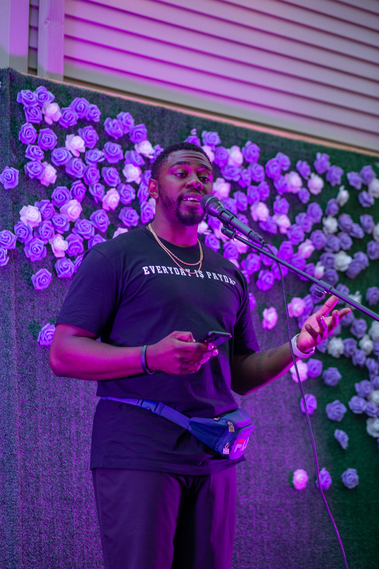 Host opening the night at Hues Cookout 2022